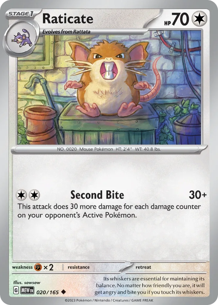 Raticate, 151 020/165