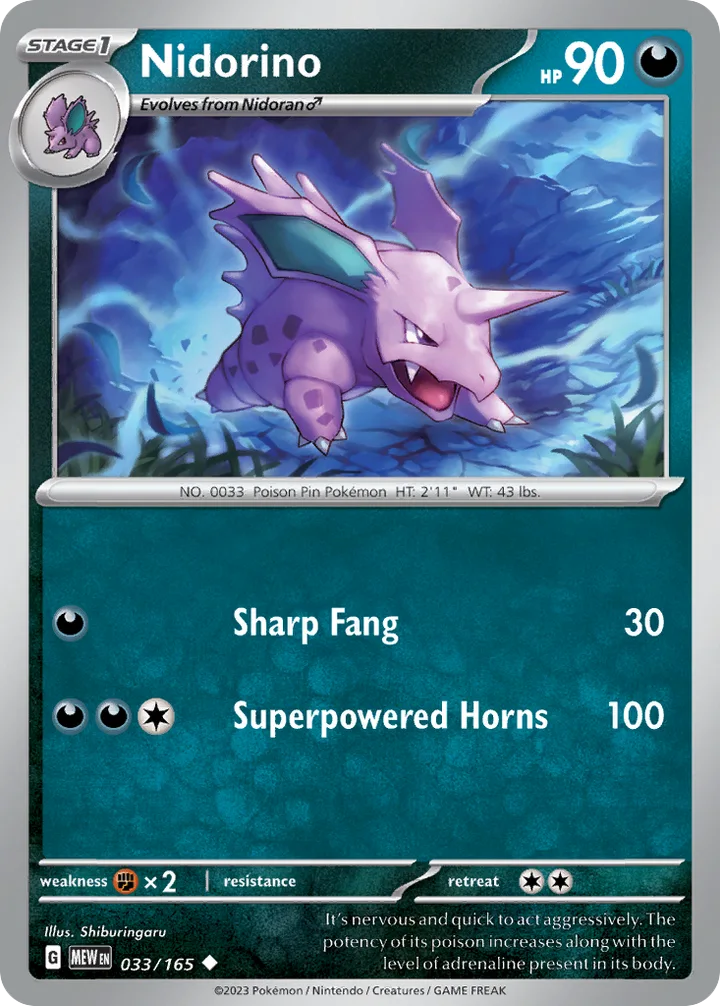 Nidorino, 151 033/165