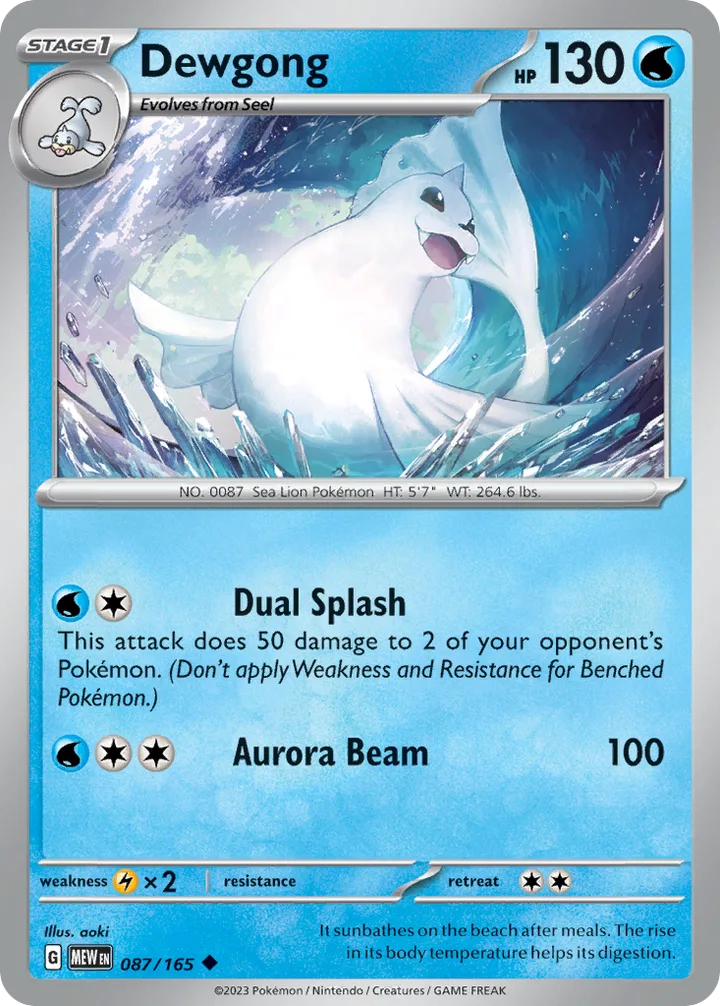 Dewgong, 151 087/165
