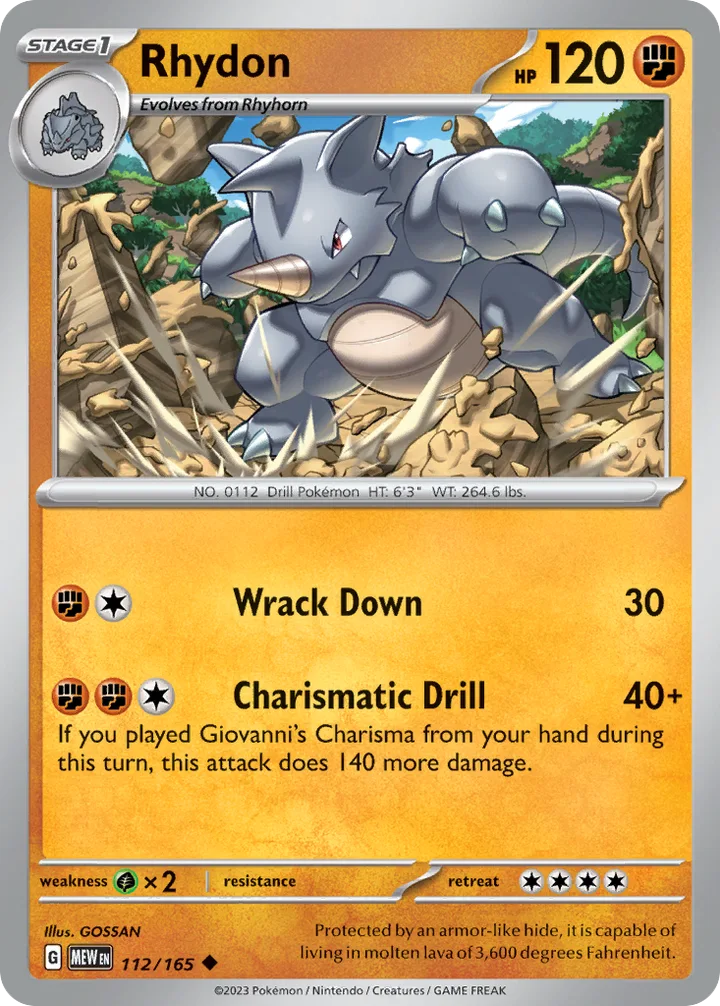 Rhydon, 151 112/165