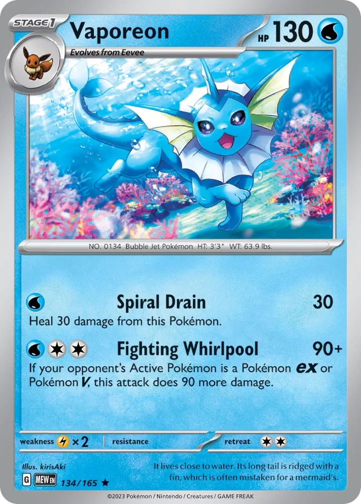 Vaporeon, 151 134/165