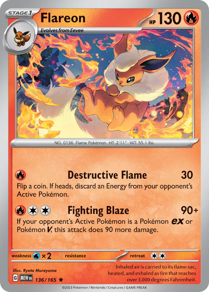 Flareon, 151 136/165
