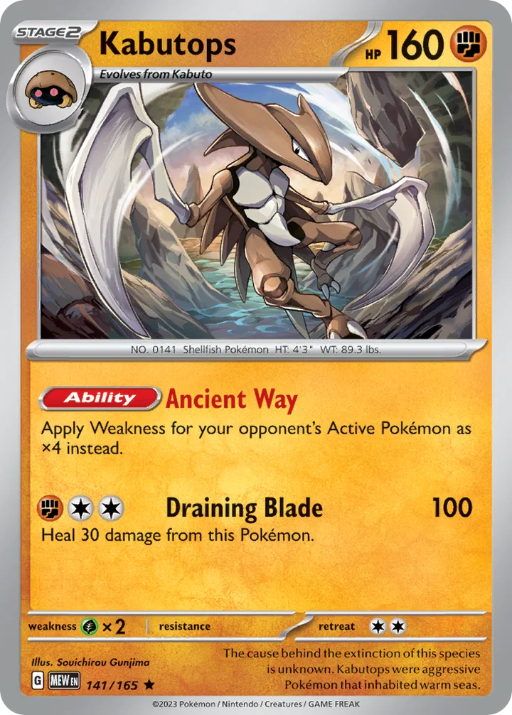 Kabutops, 151 141/165