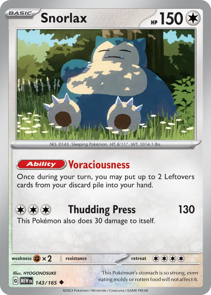 Snorlax, 151 143/165