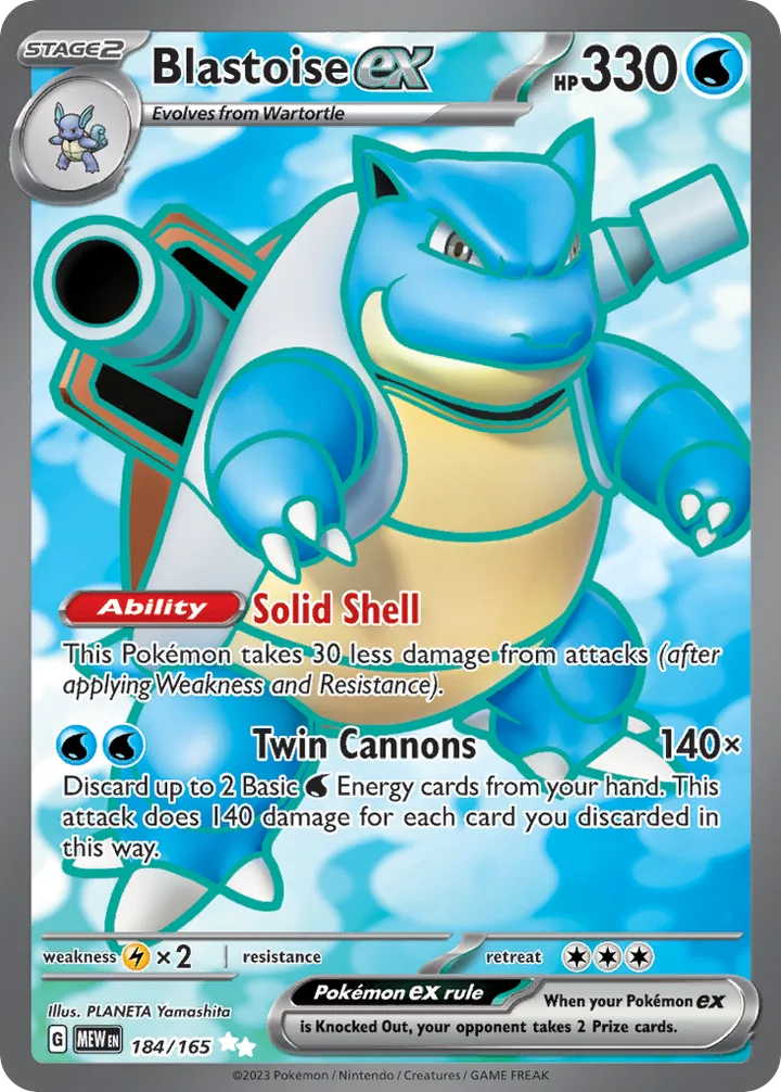 Blastoise ex, 151 184/165