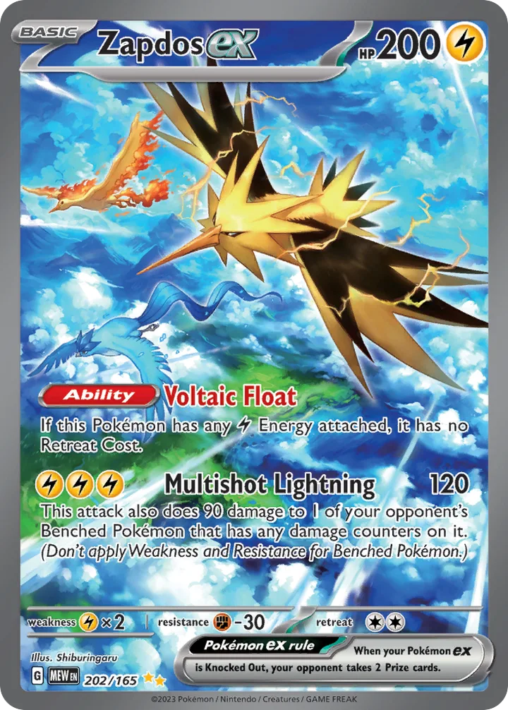 Zapdos ex, 151 202/165