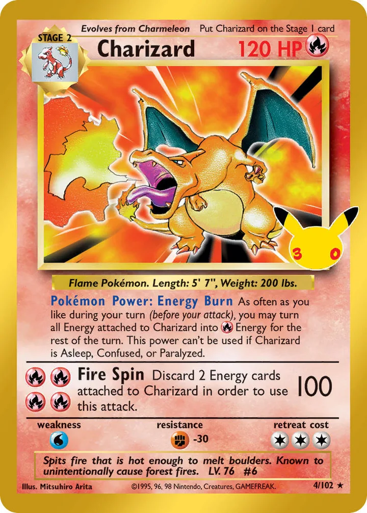 Charizard, 30th Celebration 4/102
