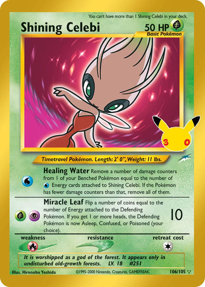 Shining Celebi, 30th Celebration 106/105