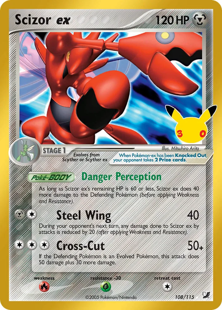 Scizor ex, 30th Celebration 108/115