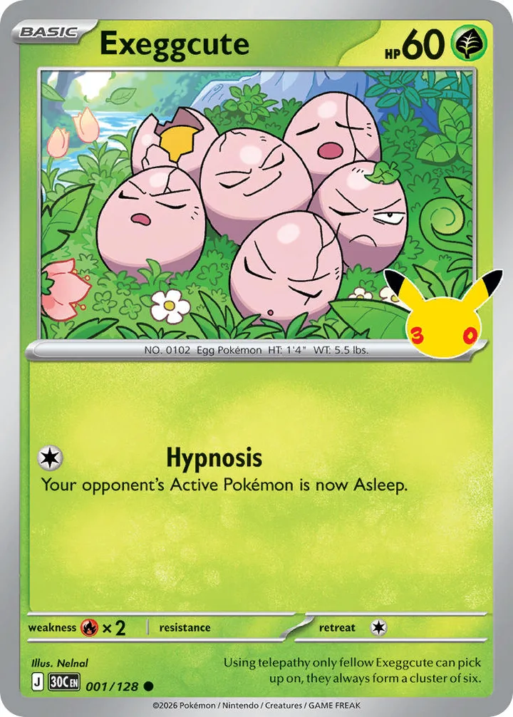 Exeggcute, 30th Celebration 001/128
