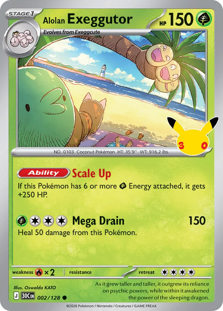 Alolan Exeggutor, 30th Celebration 002/128