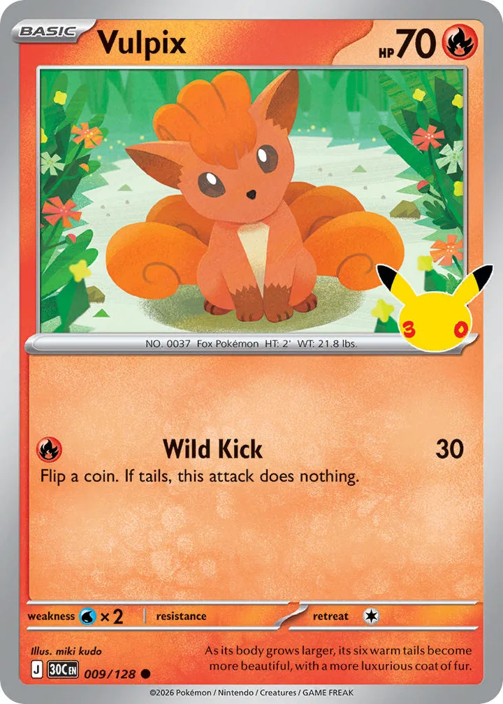 Vulpix, 30th Celebration 009/128