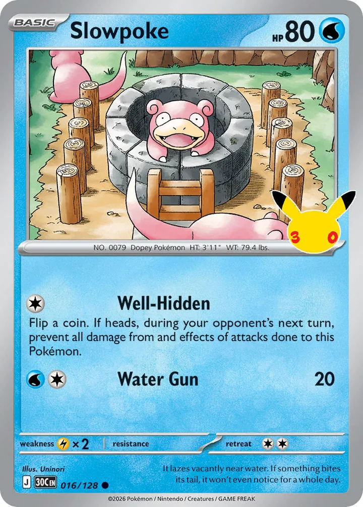 Slowpoke, 30th Celebration 016/128