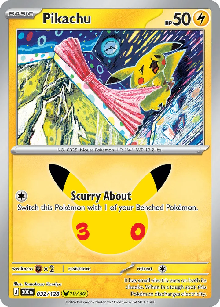 Pikachu, 30th Celebration 032/128
