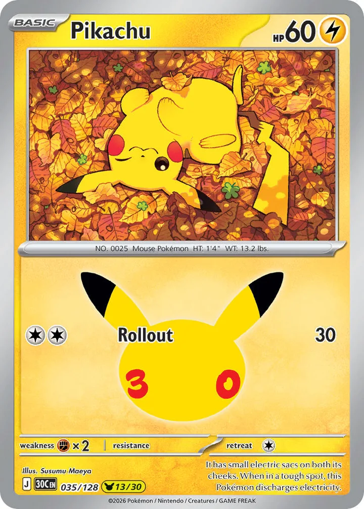 Pikachu, 30th Celebration 035/128