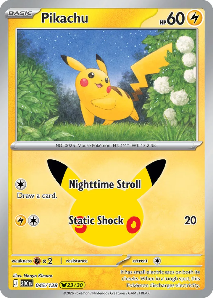 Pikachu, 30th Celebration 045/128