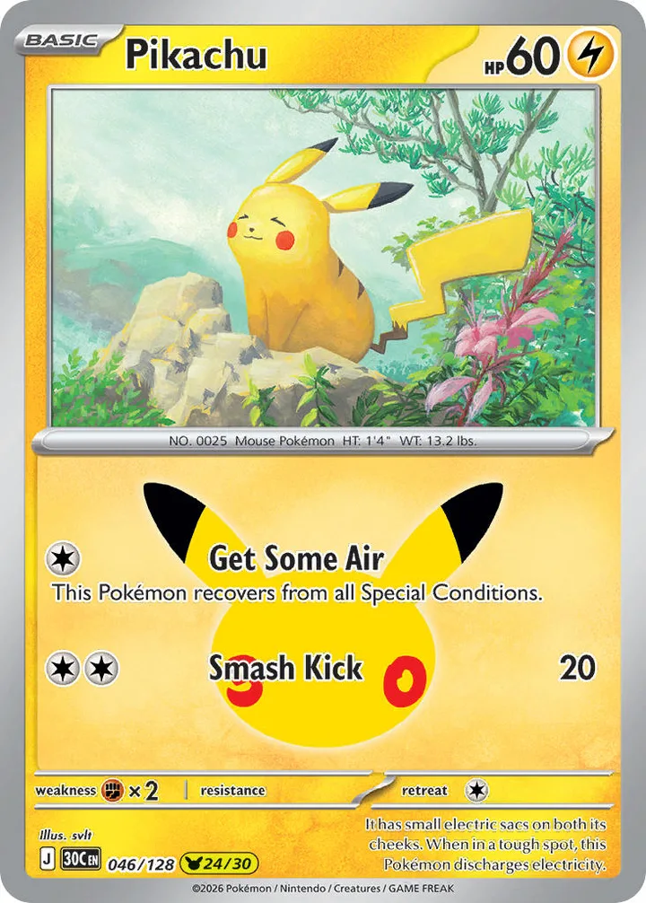 Pikachu, 30th Celebration 046/128
