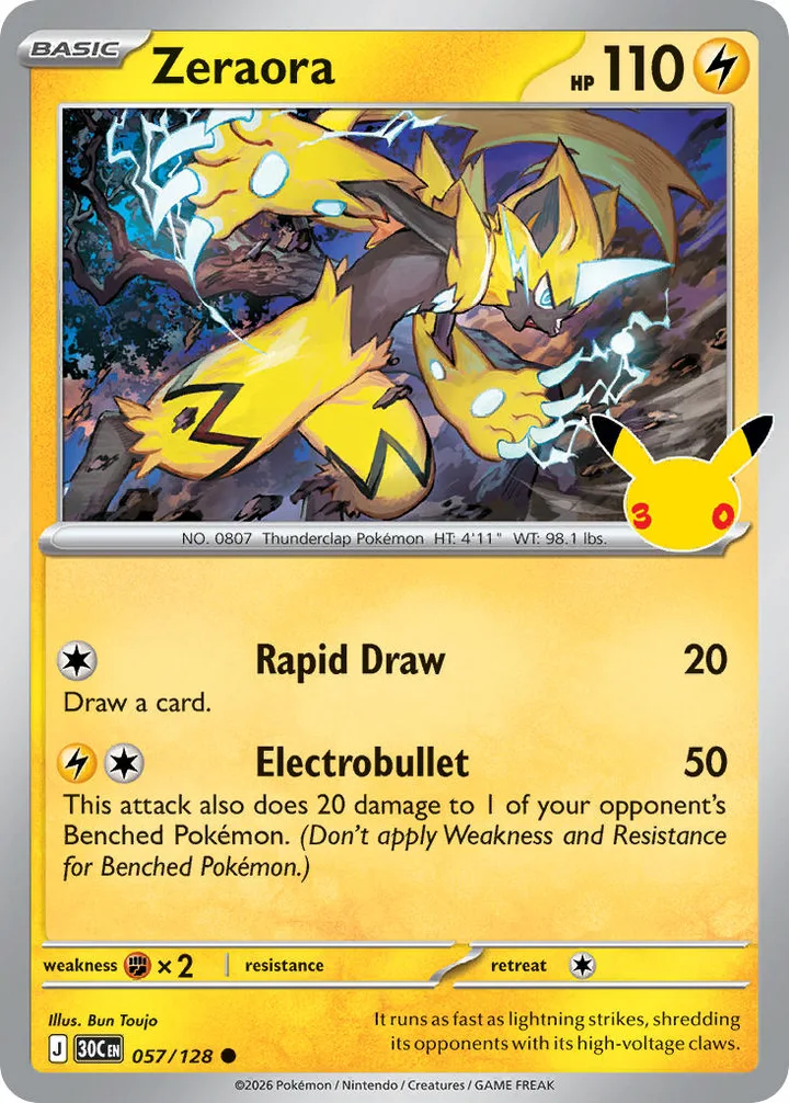 Zeraora, 30th Celebration 057/128