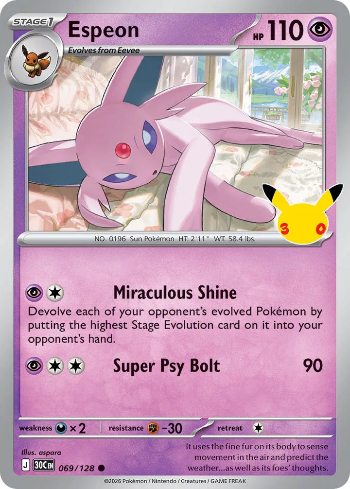 Espeon, 30th Celebration 069/128