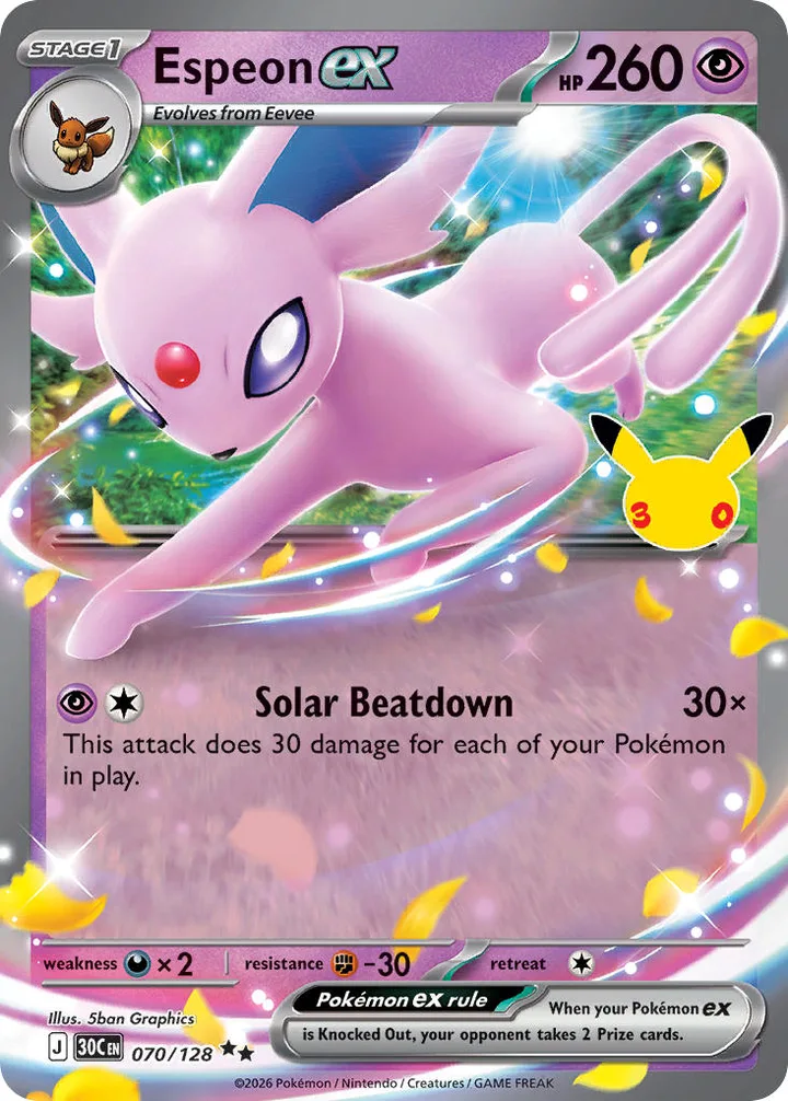 Espeon ex, 30th Celebration 070/128
