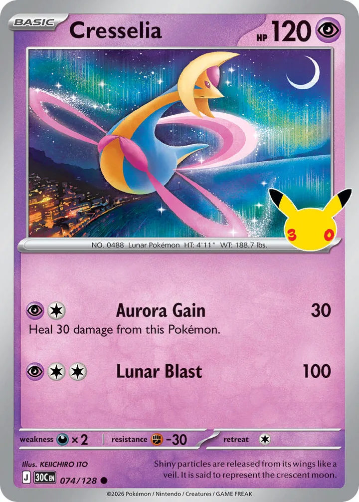 Cresselia, 30th Celebration 074/128