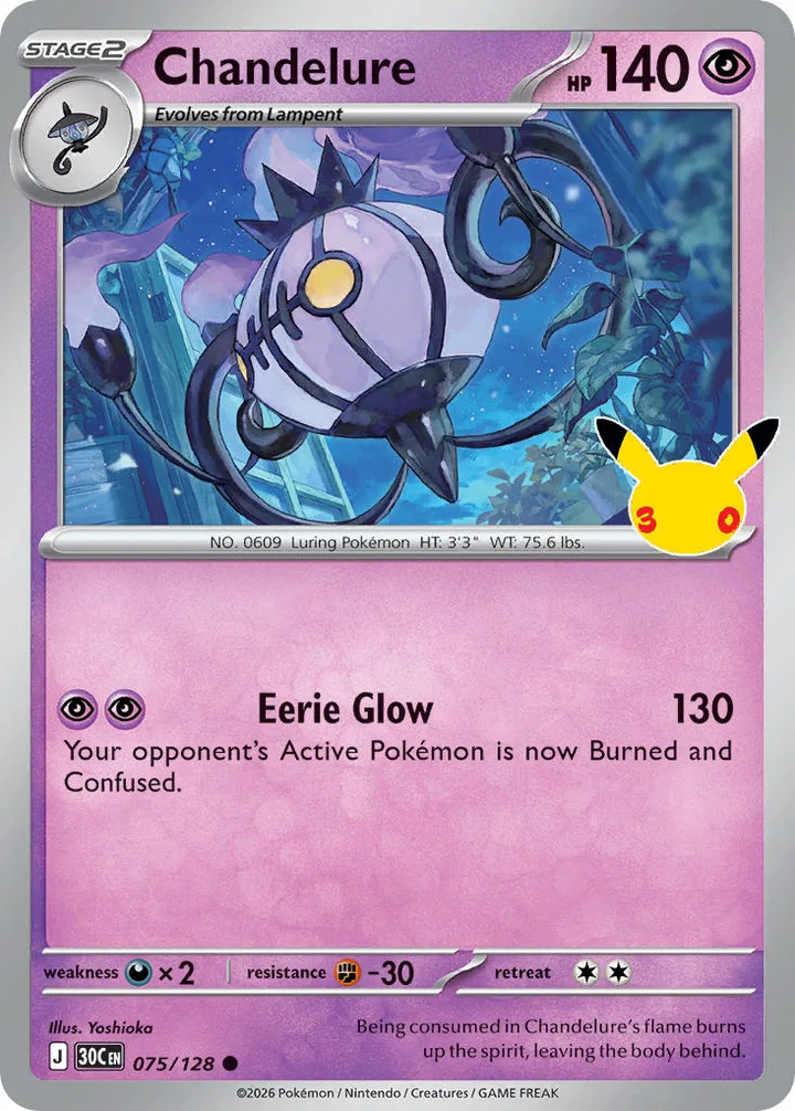 Chandelure, 30th Celebration 075/128