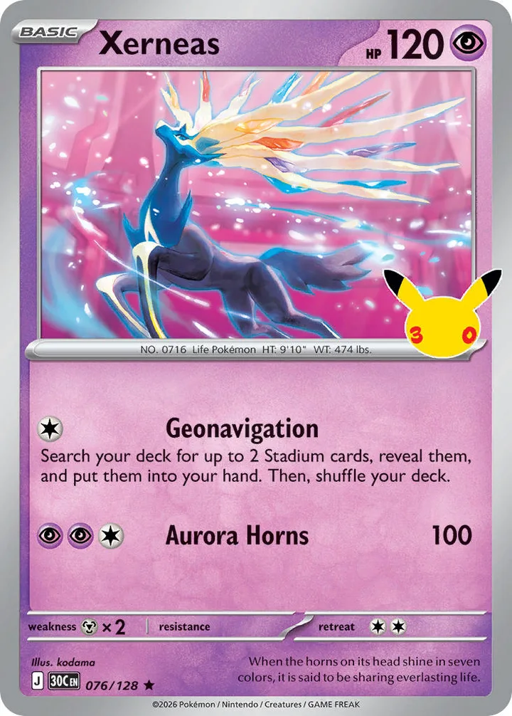 Xerneas, 30th Celebration 076/128