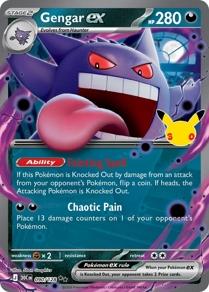 Gengar ex, 30th Celebration 090/128