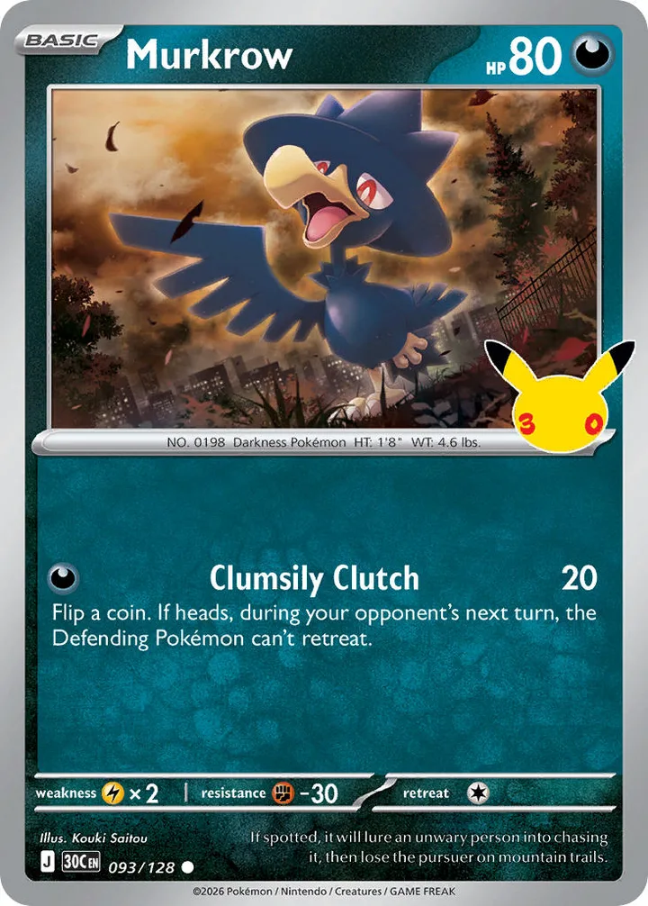 Murkrow, 30th Celebration 093/128