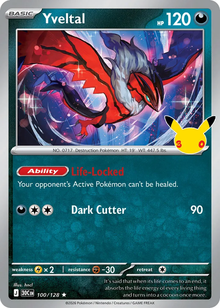Yveltal, 30th Celebration 100/128