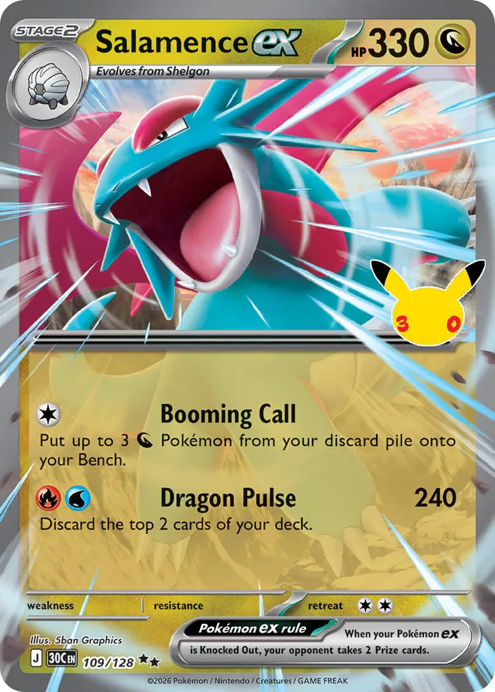 Salamence ex, 30th Celebration 109/128