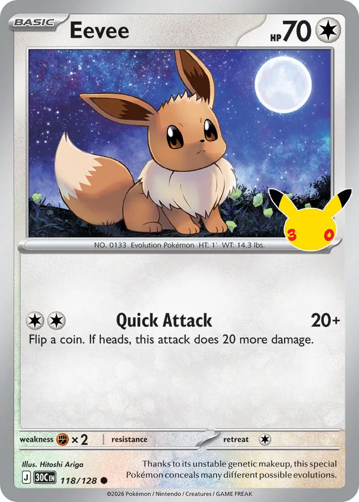 Eevee, 30th Celebration 118/128