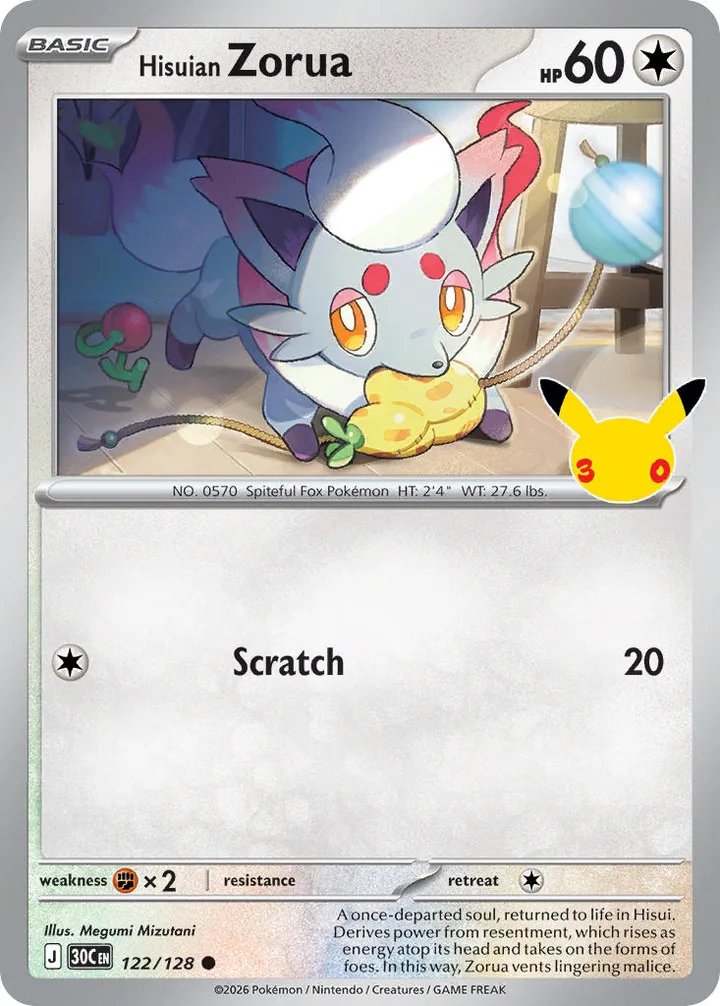 Hisuian Zorua, 30th Celebration 122/128