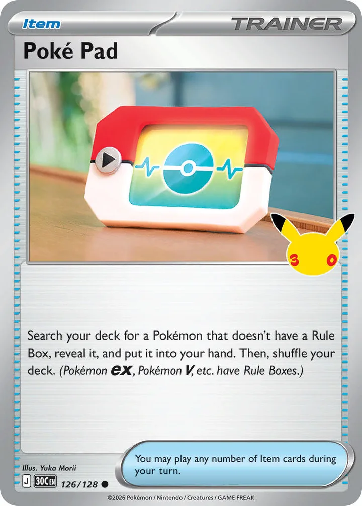 Poké Pad, 30th Celebration 126/128