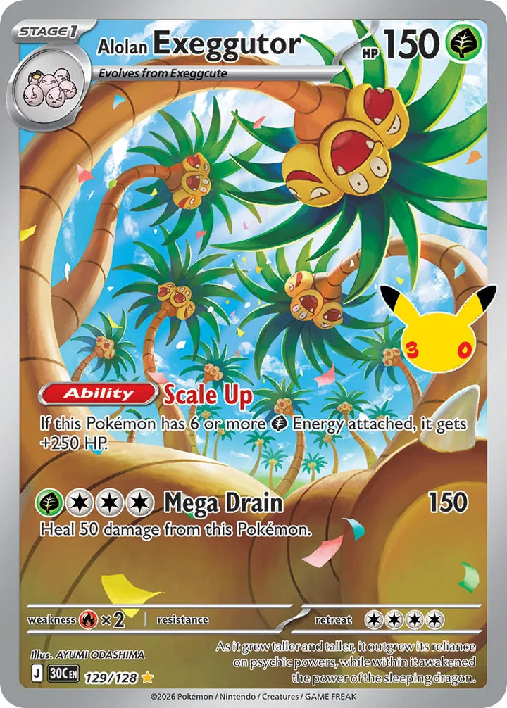 Alolan Exeggutor, 30th Celebration 129/128
