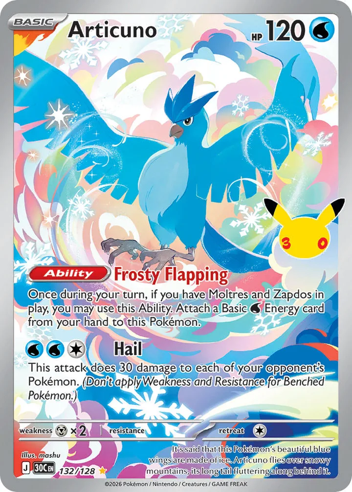 Articuno, 30th Celebration 132/128