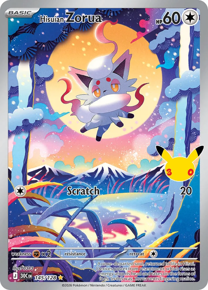 Hisuian Zorua, 30th Celebration 145/128
