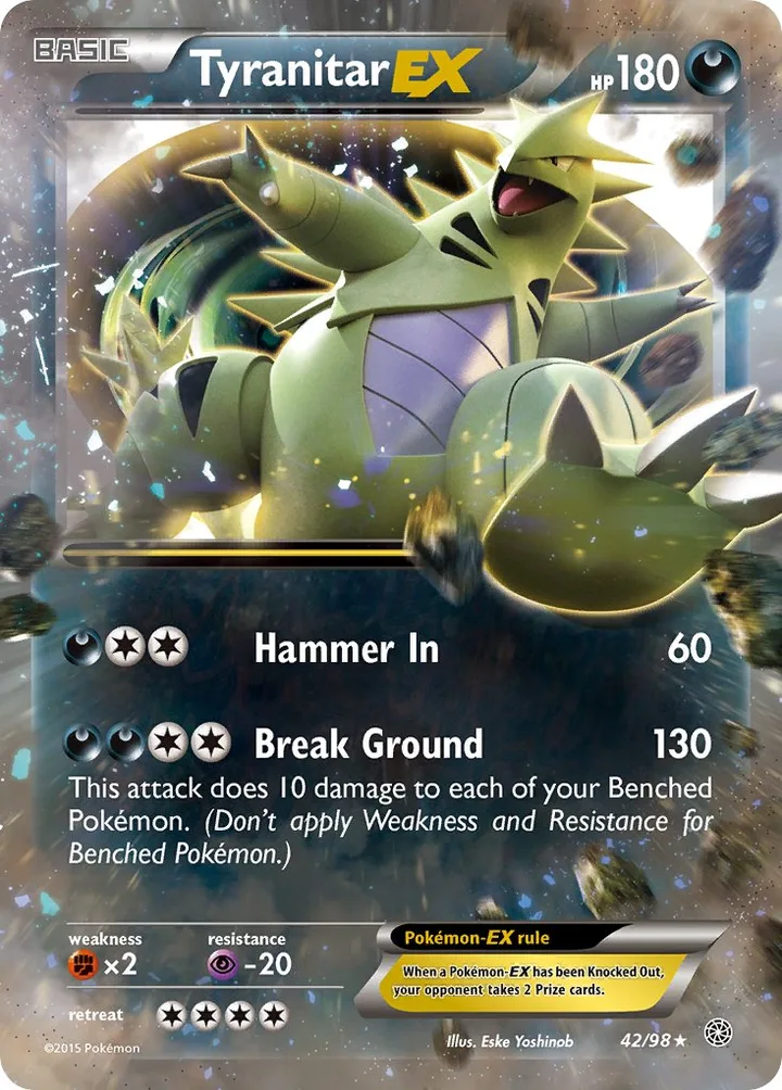 Tyranitar-EX, Ancient Origins 42/98