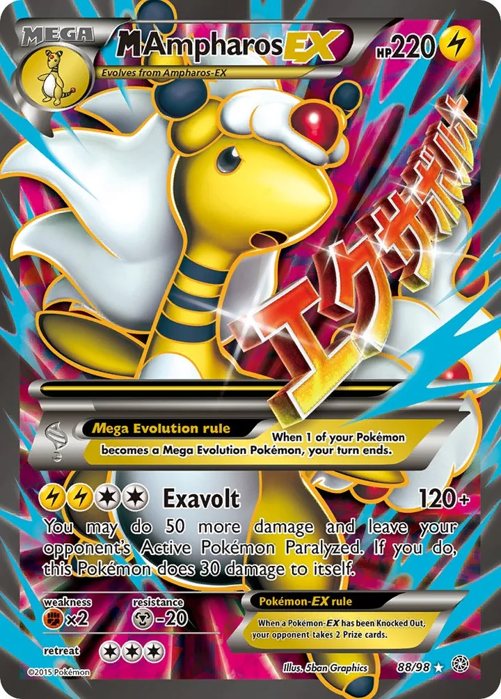 M Ampharos-EX, Ancient Origins 88/98