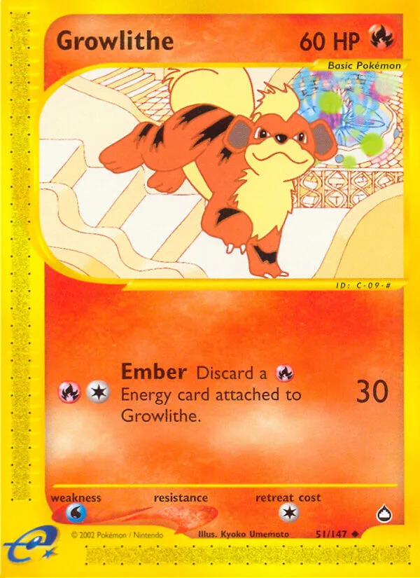 Growlithe, Aquapolis 51/147