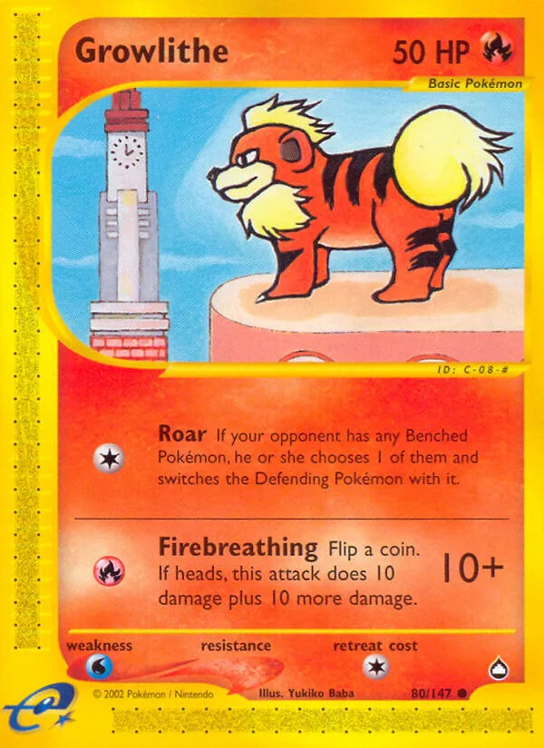 Growlithe, Aquapolis 80/147