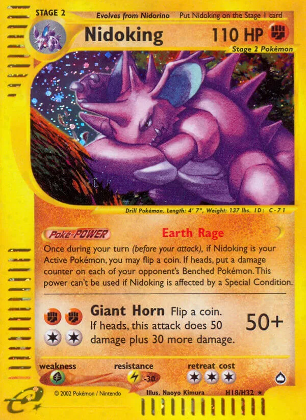 Nidoking, Aquapolis H18/H32