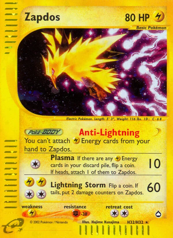 Zapdos, Aquapolis H32/H32