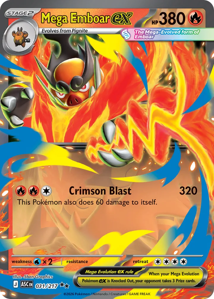 Mega Emboar ex, Ascended Heroes 031/217
