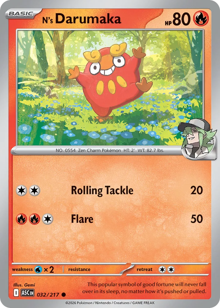 N’s Darumaka, Ascended Heroes 032/217