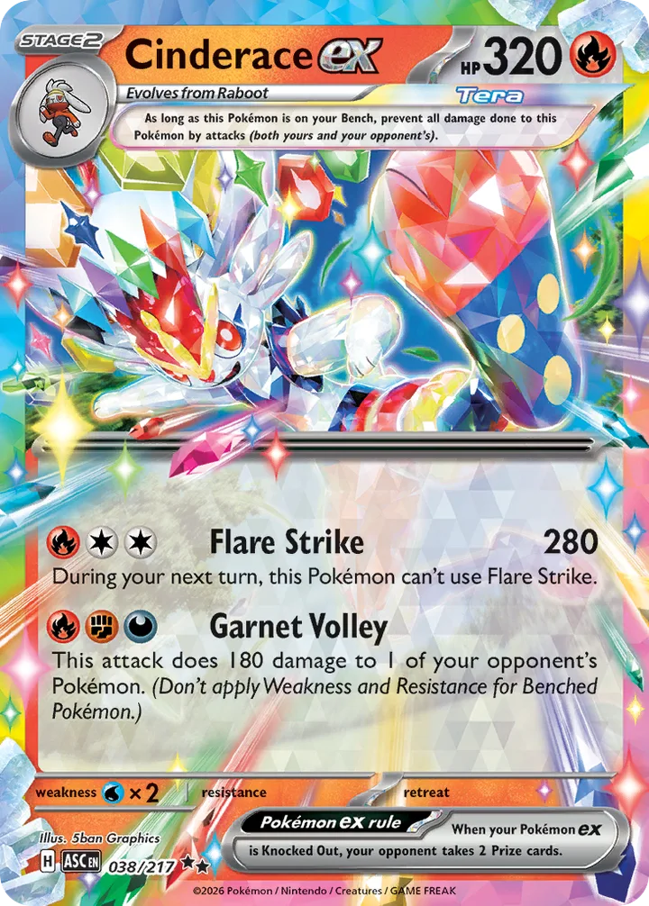 Cinderace ex, Ascended Heroes 038/217