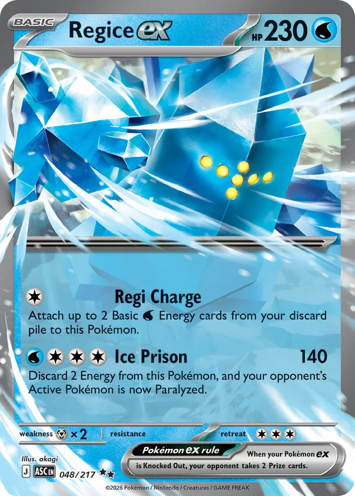 Regice ex, Ascended Heroes 048/217