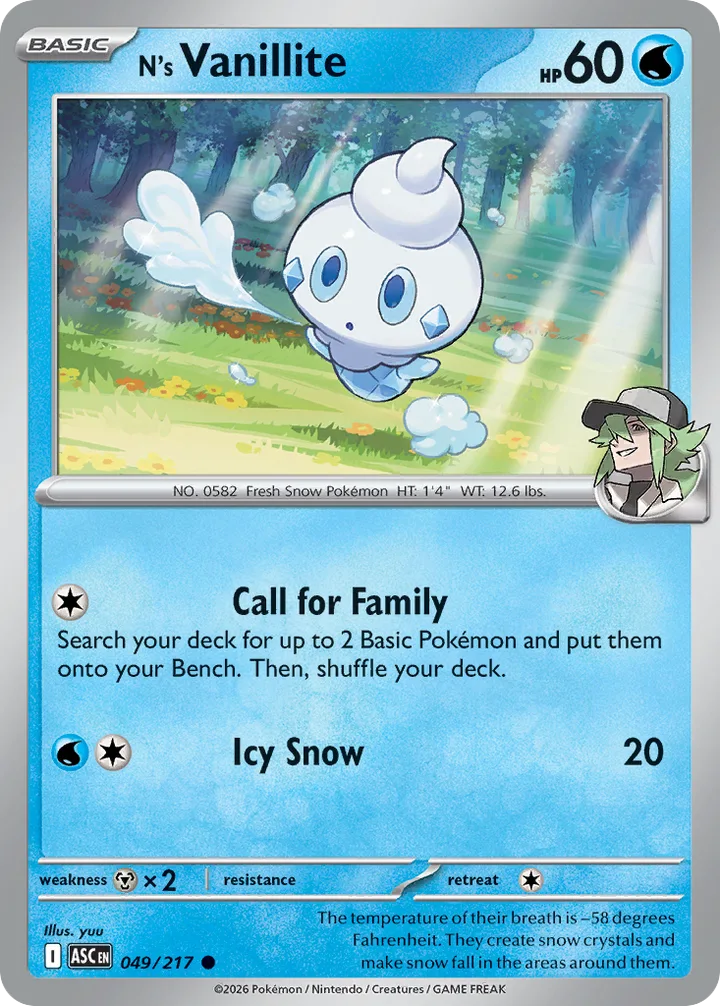 N’s Vanillite, Ascended Heroes 049/217