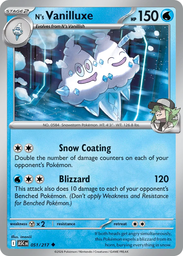 N’s Vanilluxe, Ascended Heroes 051/217