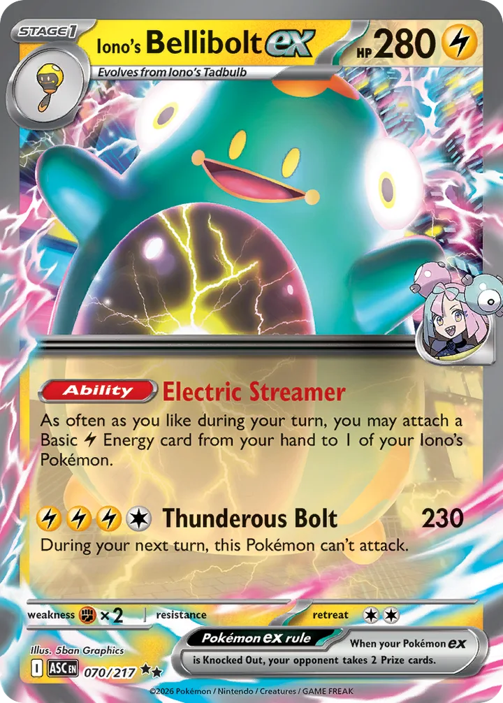 Iono’s Bellibolt ex, Ascended Heroes 070/217